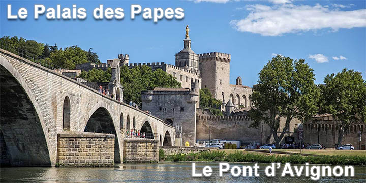 Le pont d'Avignon - le Palais des Papes - OLITAXI